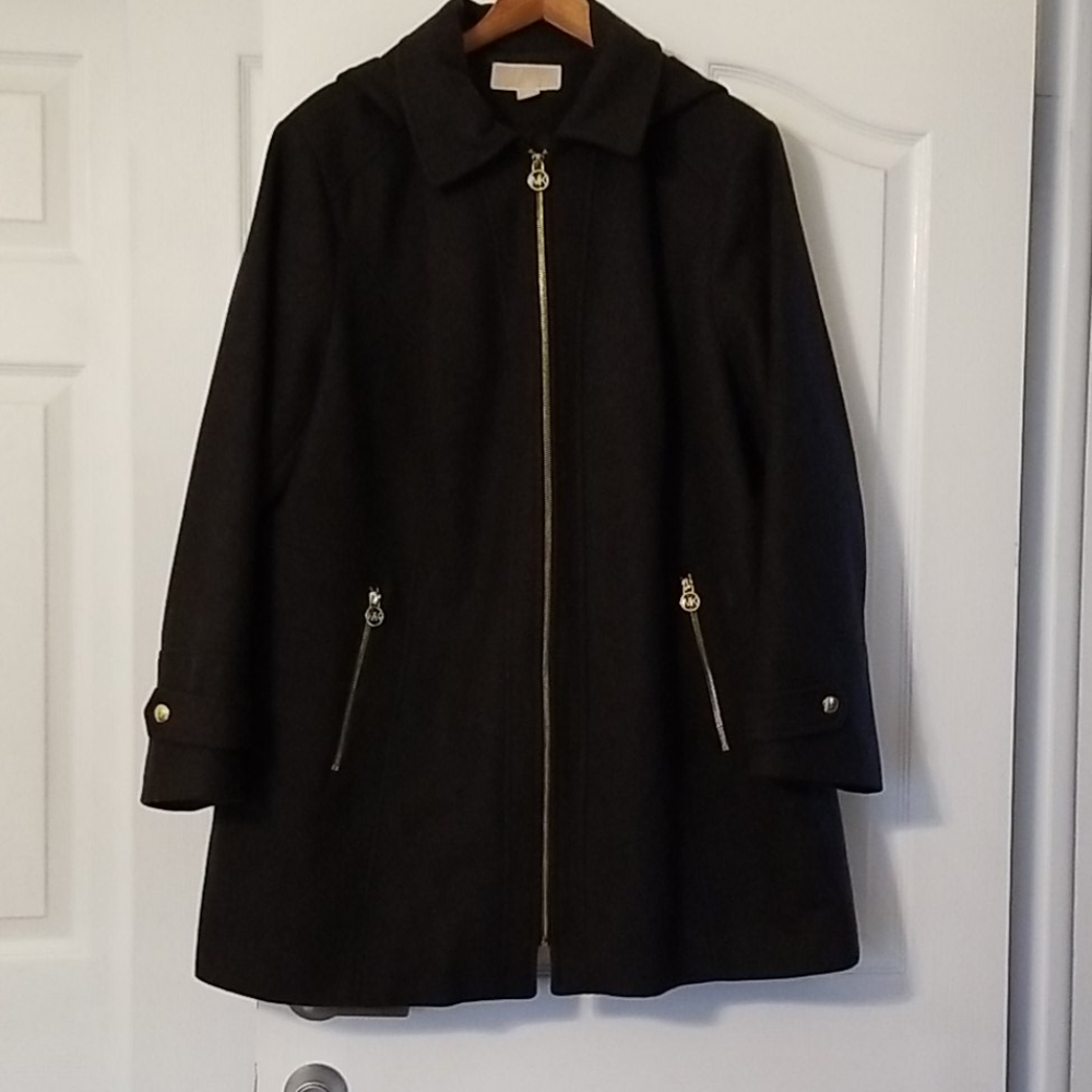 Michael Kors wool coat with hood